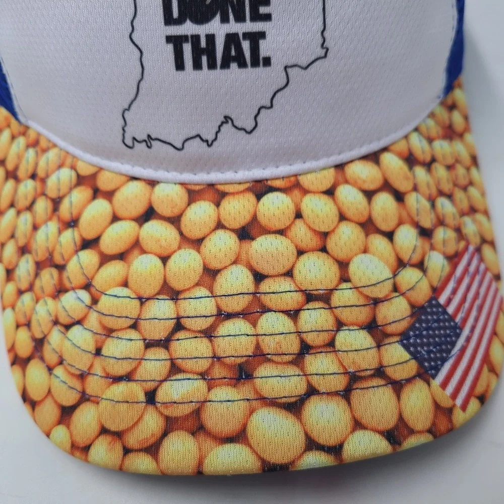 Glass Barn Bean There Done That Hat Snapback Trucker Mesh Soybeans‎ Indiana Farm